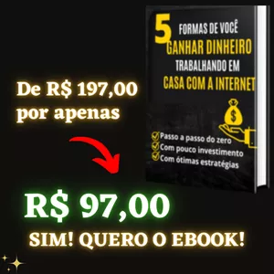Imagem de capa para o Ebook 5 Formas ganhar dinheiro pela internet para iniciantes