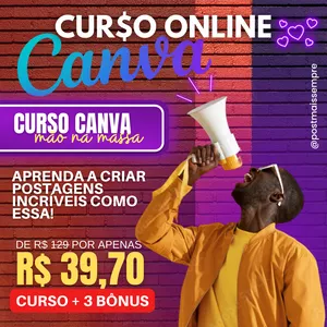 Imagem de capa para o Curso online Curso Canva mão na massa!
