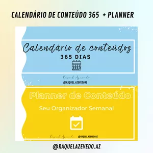 Imagem de capa para o Ebook Calendário de conteúdos para o seu negócio + Planner de organização | 365 dias