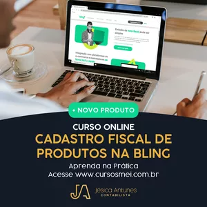 Imagem de capa para o Curso online Curso Cadastro Fiscal de Produtos na Bling