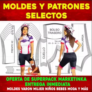 Imagen de portada para Curso online MegaPack Moldes Patrones Ropa 