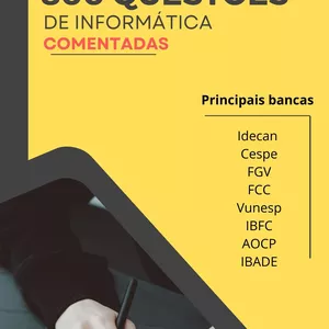 Imagem de capa para o Ebook 800 Questões de Informática Comentadas
