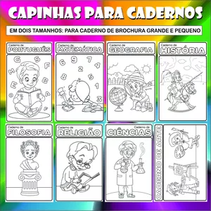 Imagem de capa para o Ebook Capinhas para os cadernos dos alunos