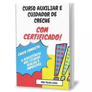 Imagem de capa para o Ebook E-book - Curso Auxiliar e Cuidador de Creche
