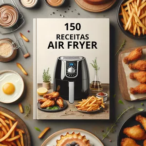 Imagem de capa para o Ebook Top 150 Receitas de Air Fryer