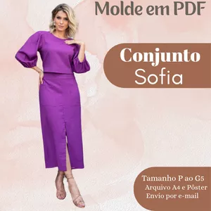 Imagem de capa para o Ebook MOLDE EM PDF CONJUNTO SOFIA 