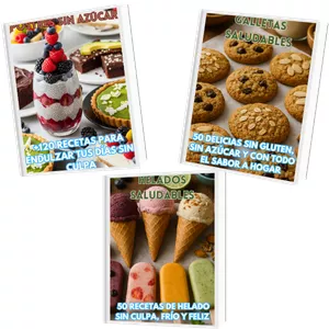 Imagen de portada para Ebook Pack 2 Dulces sin Culpa: Postres sin azúcar - Galletas saludables - Helados Saludables. Incluye en total 222 recetas