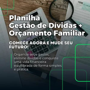 Imagem do curso Planilha Gestão de Dívidas + Planilha de Orçamento Familiar