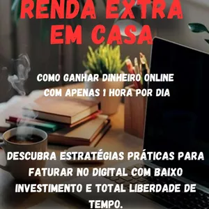 Imagem de capa para o Ebook Descubra Como Ganhar Renda Extra Trabalhando de Casa com Apenas 1 Hora por Dia!