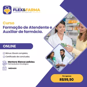 Imagem de capa para o Curso online Formação de Atendente e Auxiliar de farmácia. 
