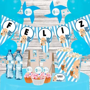 Imagen de portada para Curso online Kit Imprimible Baby Shower Varón Candy Bar Personaliza tu Fiesta (PDF)