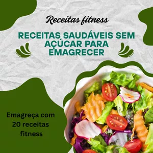 Imagem de capa para o Ebook 20 Receitas Saudáveis Sem Açúcar para Emagrecer