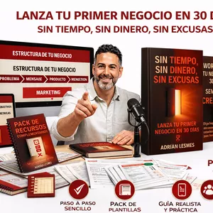 Imagen de portada para Curso online Tu negocio en 30 Días "Sin Tiempo, Sin Dinero, Sin Excusas:"