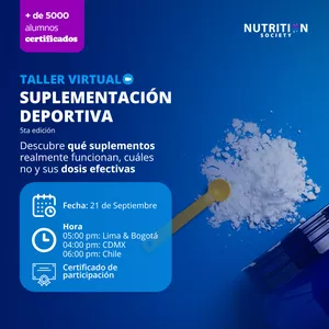 Imagen de portada para Evento online Taller: Suplementación deportiva | 5ta edición 