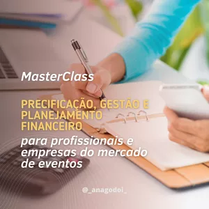 Imagem de capa para o Curso online Precificação, Gestão e Planejamento Financeiro para profissionais e empresas do mercado de eventos