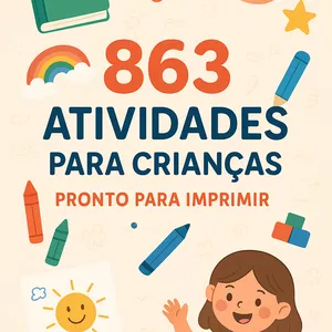 Imagem de capa para o Ebook +800 ATIVIDADES INFANTIS