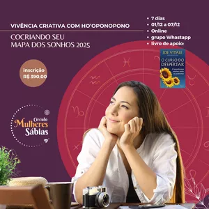 Imagem de capa para o Evento online Cocriando seu Mapa dos Sonhos 2025 com Ho'oponopono - Vivência Criativa 