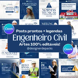 Imagem de CANVA PACK ENGENHEIRO CIVIL criado por Magda Rodrigues na hotmart