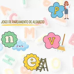 Imagem de capa para o Ebook Ebook -Jogo Pareamento de Alfabeto