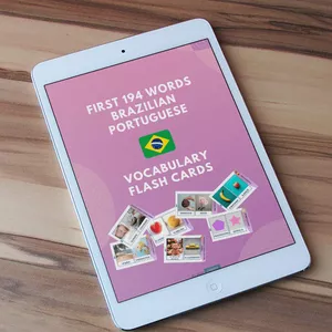 Cover image for Ebook First 194 words in Brazilian Portuguese - Vocabulary Flashcards