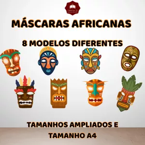 Imagem de capa para o Ebook 🎭✨ MÁSCARAS AFRICANAS ✨🎭