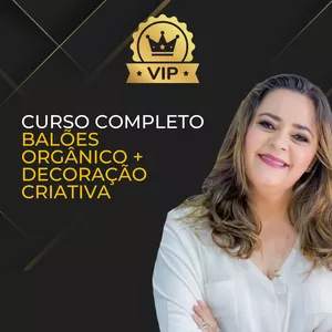 Imagem de capa para o Curso online Curso Decoradora Premium: Balões Orgânicos e Decoração Criativa