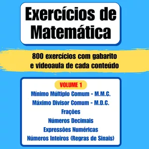 Imagem de capa para o Ebook Exercícios de Matemática - Volume 1 - Professor Silvio