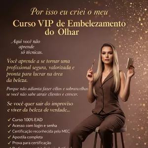 Curso Curso Online de Design de Cílios e Sobrancelhas: Transforme sua Carreira na Beleza
