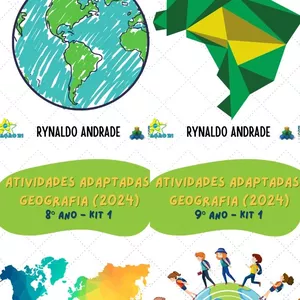 Imagem de capa para o Ebook KIT 1 - ATIVIDADES ADAPTADAS GEOGRAFIA (2024) (6º ao 9º)