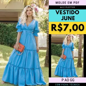 Imagem de capa para o Ebook Molde Vestido June