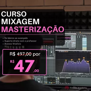 Imagem de capa para o Curso online Mixagem e Masterização