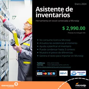 Imagen de portada para Curso online Asistente de inventarios Microsip