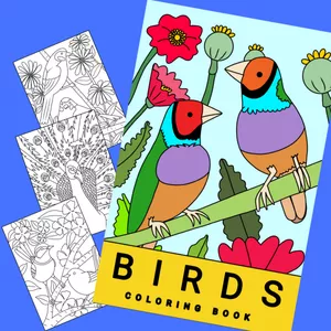 Cover image for Ebook Birds coloring book