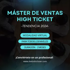 Imagen de portada para Curso online 💰💸¡ Máster de Ventas High Ticket !💸💰