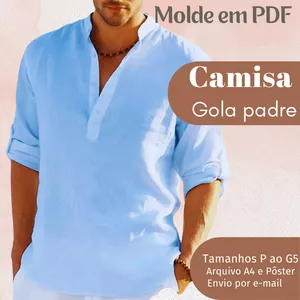 Imagem de capa para o Ebook MOLDE EM PDF CAMISA GOLA PADRE MARCUS 