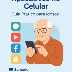 Imagem de capa para o Ebook Instalando Aplicativos no Celular — Guia Prático para Idosos