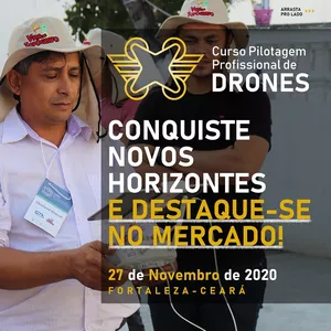 Imagem de capa para o Evento presencial Curso de Pilotagem Profissional com Drones