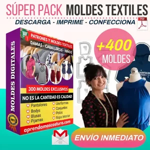 Imagen de portada para Curso online SÚPER PACK MOLDES TEXTILES EXCLUSIVOS - NO ES LA CANTIDAD ES LA CALIDAD