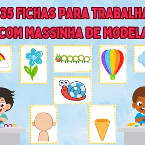 Imagem de capa para o Ebook 🌟🌈35 Fichas para trabalhar com Massinha de Modelar