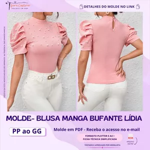 Imagem de capa para o Curso online Molde Blusa Manga Bufante Lídia