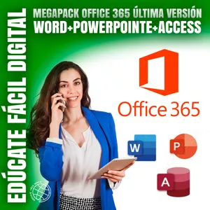 Imagen de portada para Curso online MEGAPACK OFFICE 365 ÚLTIMA VERSIÓN (WORD+POWERPOINTE+ACCESS+BONOS)