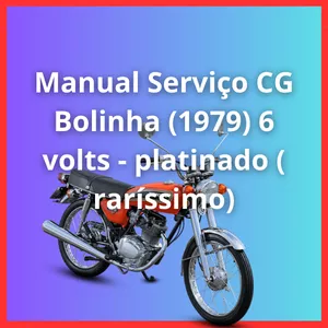 Imagem de capa para o Ebook Manual Serviço CG Bolinha (1979) 6 volts - platinado ( raríssimo)