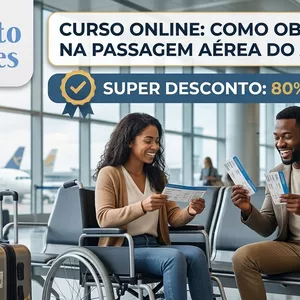 Imagem de Método Passagem Aérea PcD: Como Viajar com 80% de DESCONTO criado por PCDAUTO ASSESSORIA EM ISENCOES E CREDITO LTDA na hotmart