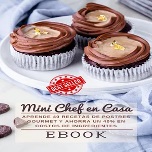 Imagen de portada para Curso online Mini Chef en Casa: 40 Recetas de Postres Gourmet +Bono 