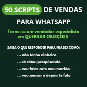 Imagem de capa para o Ebook 50 SCRIPTS de Vendas para Whatsapp