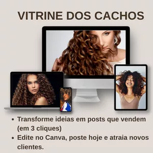 Imagem de capa para o Curso online VITRINE DOS CACHOS - Para Salão de Beleza - Cacheadas e Crespas