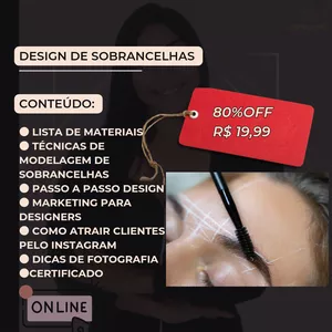 Imagem de capa para o Ebook Curso Design de sobrancelhas
