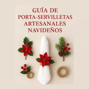 Imagen de portada para Ebook Guía de Porta-Servilletas Artesanales Navideños 🎄