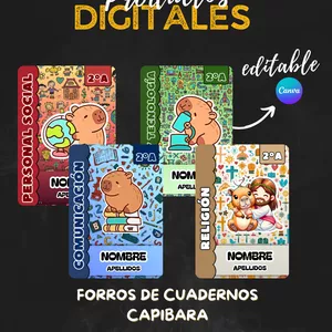 Imagen de portada para Ebook PORTADAS DE CUADERNOS A4 - CAPIBARA