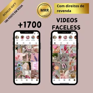 Imagem de capa para o Curso online FACELESS VÍDEO PACK + 1700 VIDEOS COM MMR + BONUS